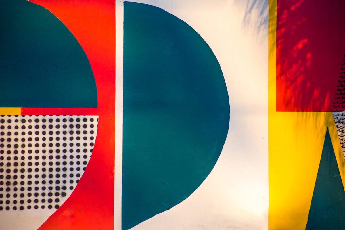 Colorful street art mural at Wynwood Walls in Miami arts district